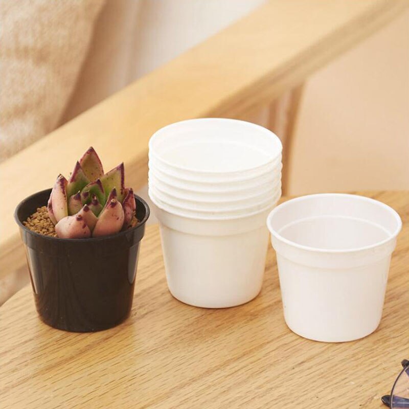 Pots de culture en plastique pour pépinière, conteneur rond de fleurs, fournitures de jardin pour la maison, décor pour graines succulentes C1, 5-20x