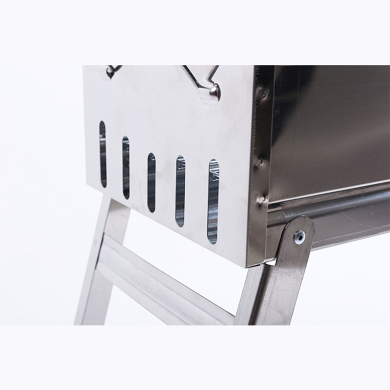 Outdoor portable home square stainless steel metal bbq grill on table