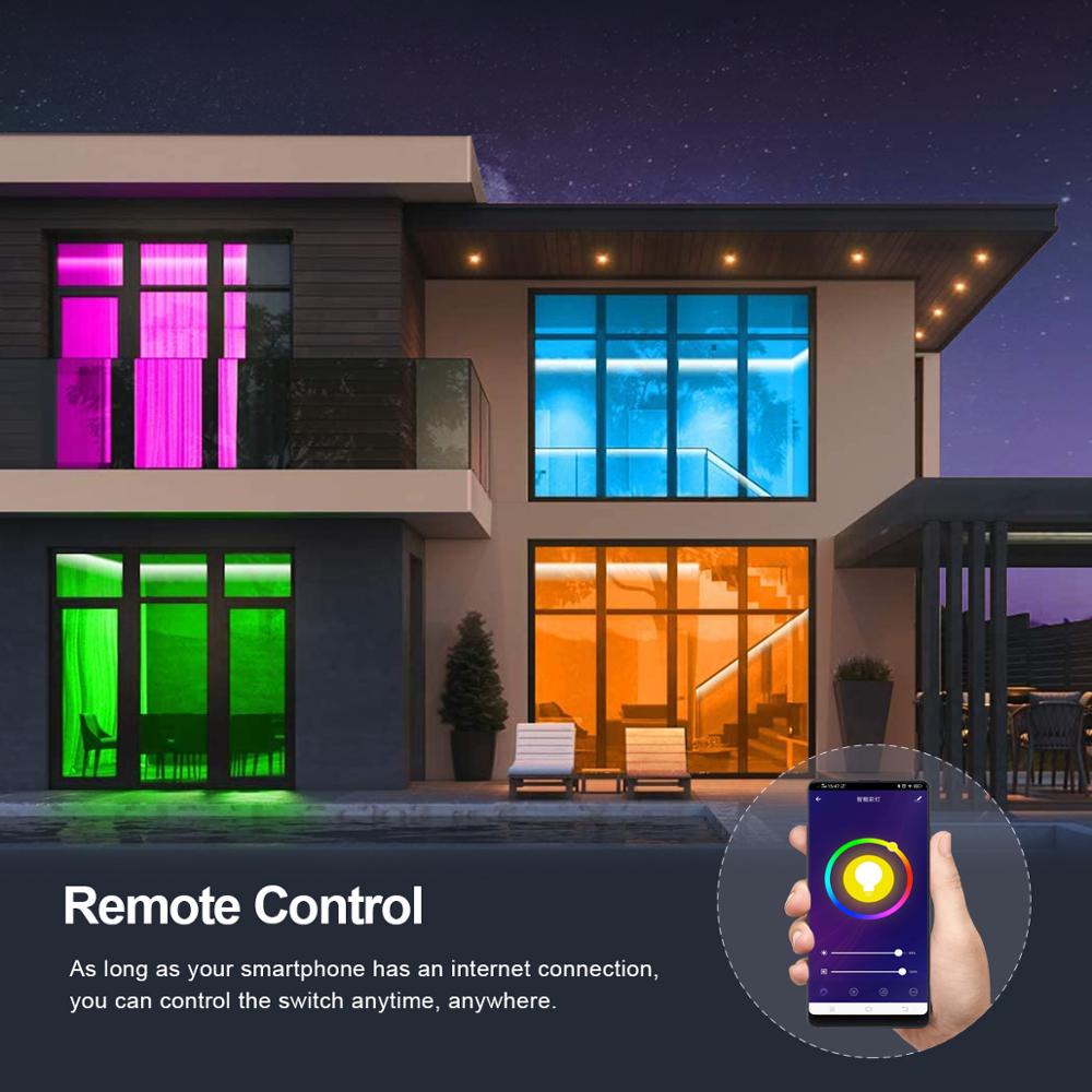 Tuya – bande lumineuse LED RGB, wi-fi, 12v dc, avec commande vocale, 1/2/3/4/5/10/15 M, fonctionne avec Google Home et Smart Life App