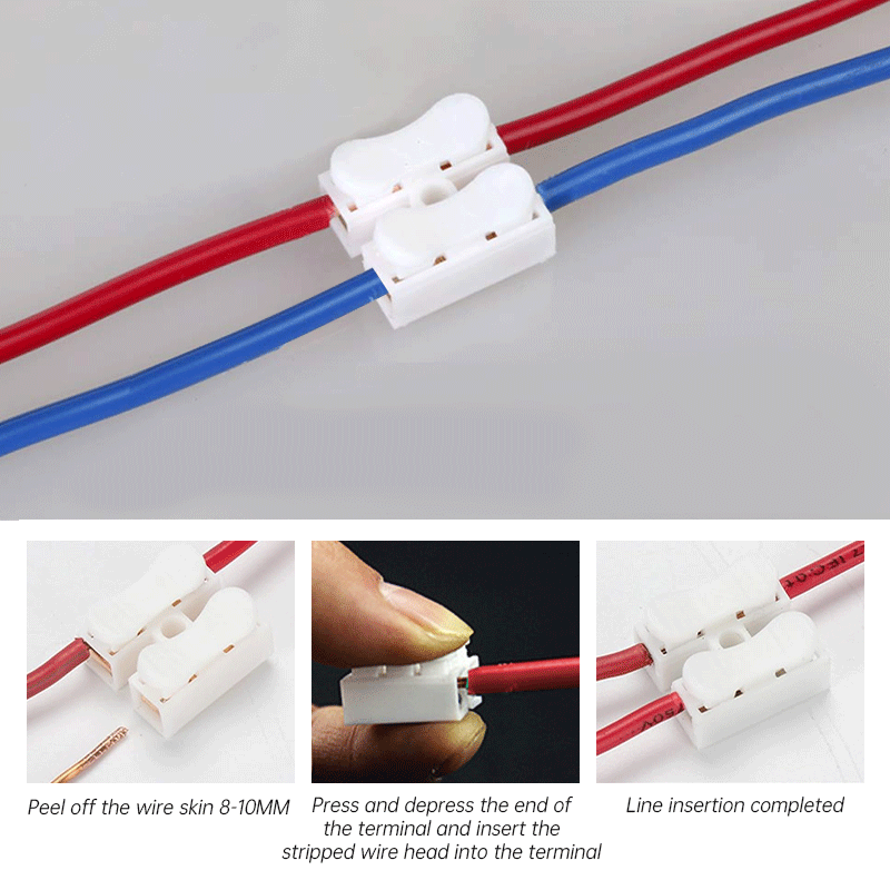 Cable Wire Connector Push Quick Wire Cable Connector Spring Clamp Terminal No Screw Terminal Block Spring Clamp