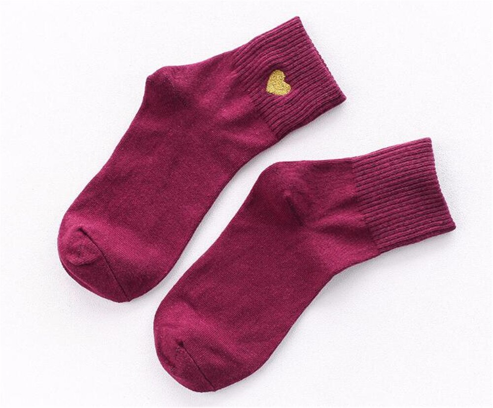 Socks Woman Spring Socks Girls Cotton Color Novelty Women Cute Heart Casual Funny Socks B628: color 7