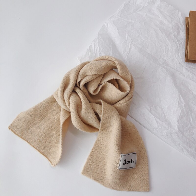 Autunno inverno bambini ragazzi ragazze sciarpa morbido caldo imitazione Cashmere fazzoletto da collo sciarpe per bambini 13 colori: Beige