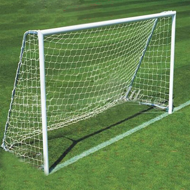 Poste de portería de fútbol neto 2,4x1,8 m para entrenamiento deportivo Partido Blanco al aire libre