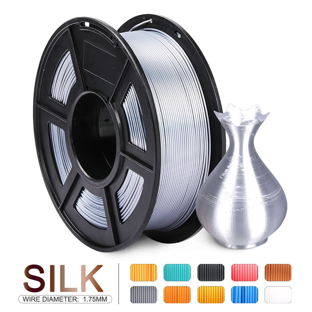 Zijde filament fuchsia zijde 1kg per rol 3d printer filament diy 3d anycubic print navullingen sublimatie uv hars sublimatie: Zijdegrijs