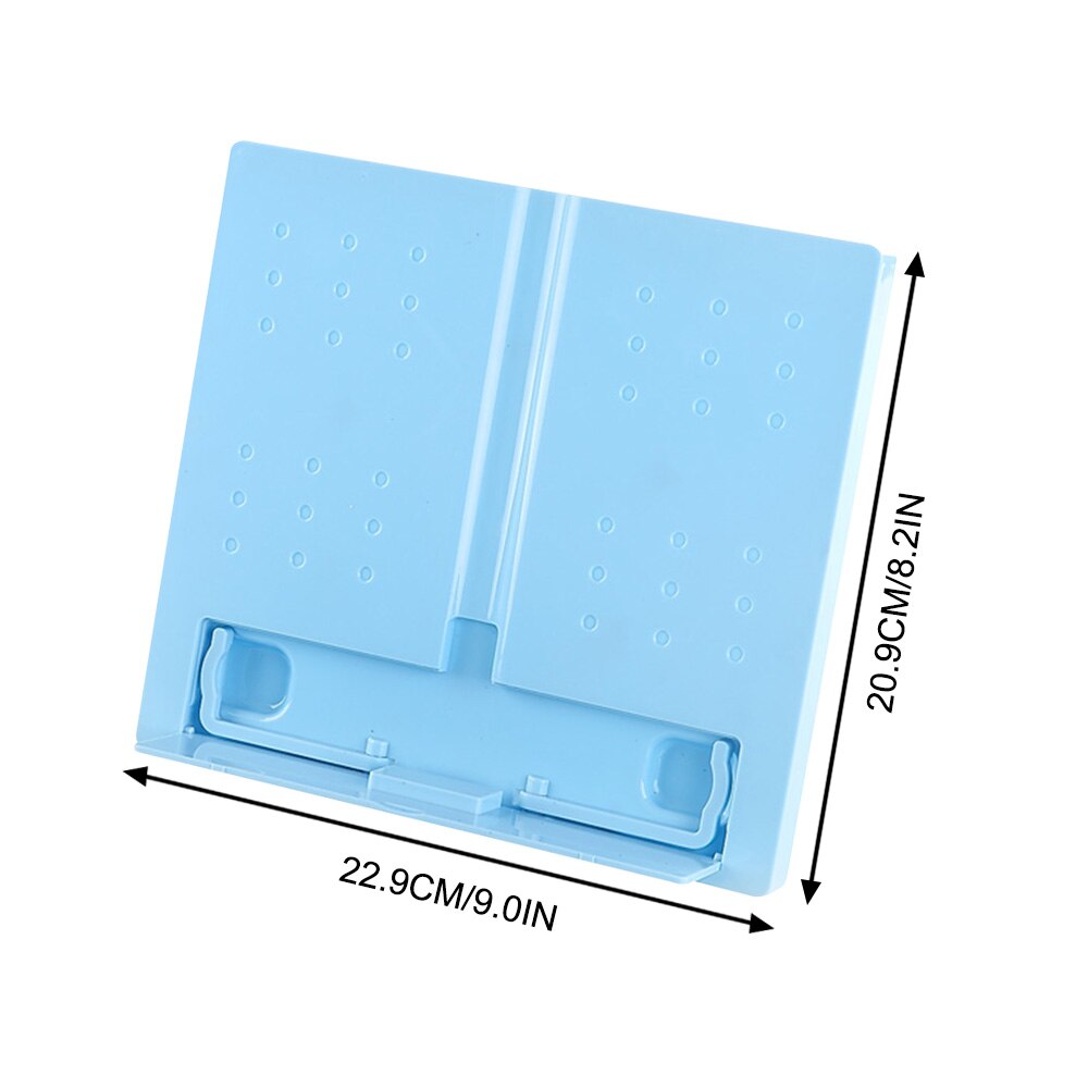 Portable Plastic Book Stand Foldable Book Document Holder Adjustable 6 Angles Bookstand Desk Reading Kitchen Stand