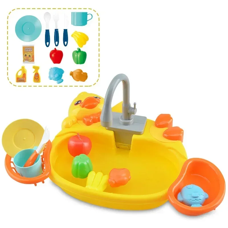 freundlicher Spielen Küche Spielzeug Wasser vorgeben Spielen Haus freundlicher Können Ablassen Waschbecken Waschbecken freundlicher Küche einstellen Spielzeug für Mädchen junge Heißer: Blau