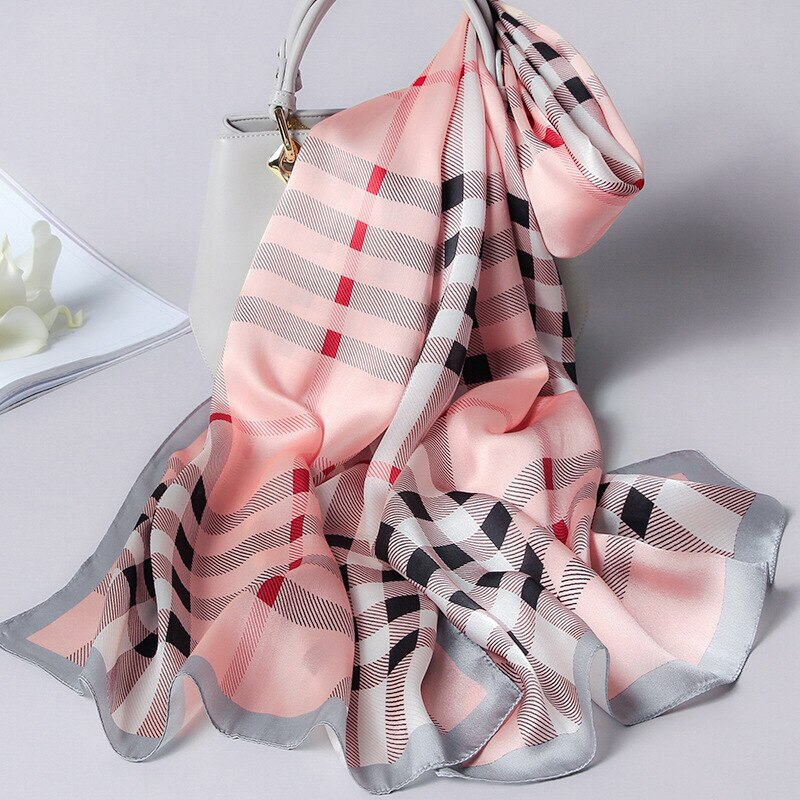 2021Brand Silk Scarf Women Luxury Real Silk Wraps For Ladies Print Shawls Foulard Femme Natural Silk Scarves: 12