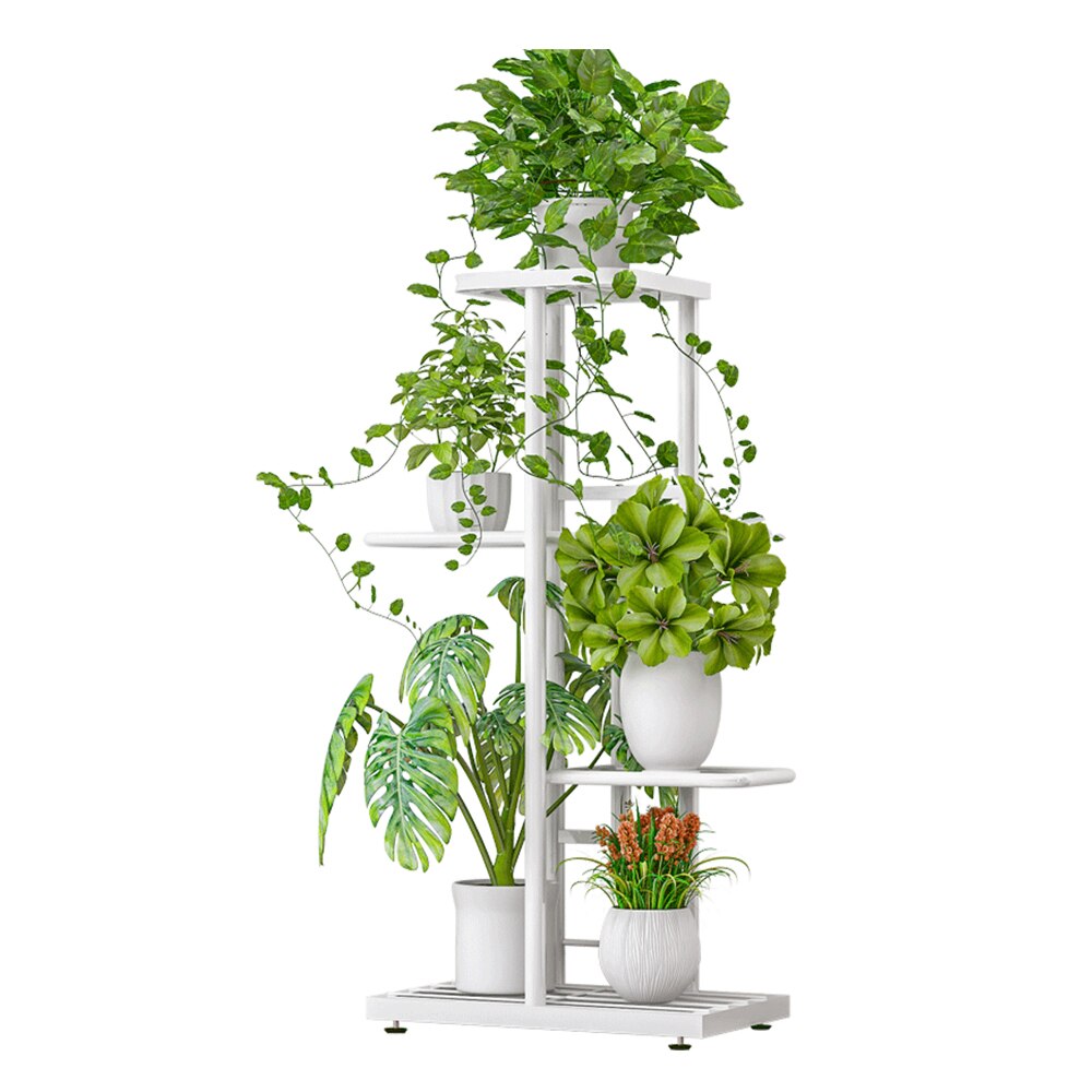 4 tier 5 potteplante stativ blomsterpotter rack displayhylde hjemmedekoration potte stige opbevaring reol rack til potteplanter: W