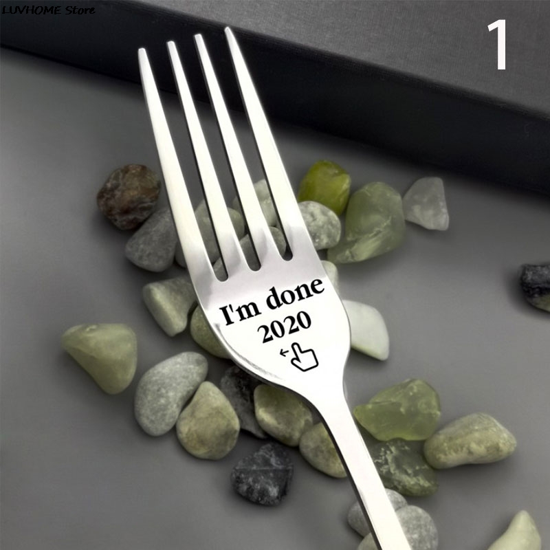 1pcs Cake Fruit Lettering-fork For Husband Wife And Family Stainless I Forking Love You Steel Kitchen Tool