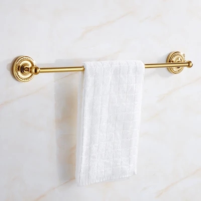 Badezimmer Zubehör Set Messing Gold Bad Hardware Sets Handtuch Rack, Papier halter Wc Pinsel Halter, Handtuch Aufhänger, haken, Handtuch Ring: Brown