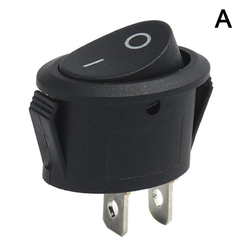 RV Switch Round Black 3 Pin SPST 3 Position ON-OFF-ON 125V 10A Switch ON-OFF 6A 250V 2 Position RV Boat Rocker For Caravan U9A7: KCD1 115 2 feet2gear