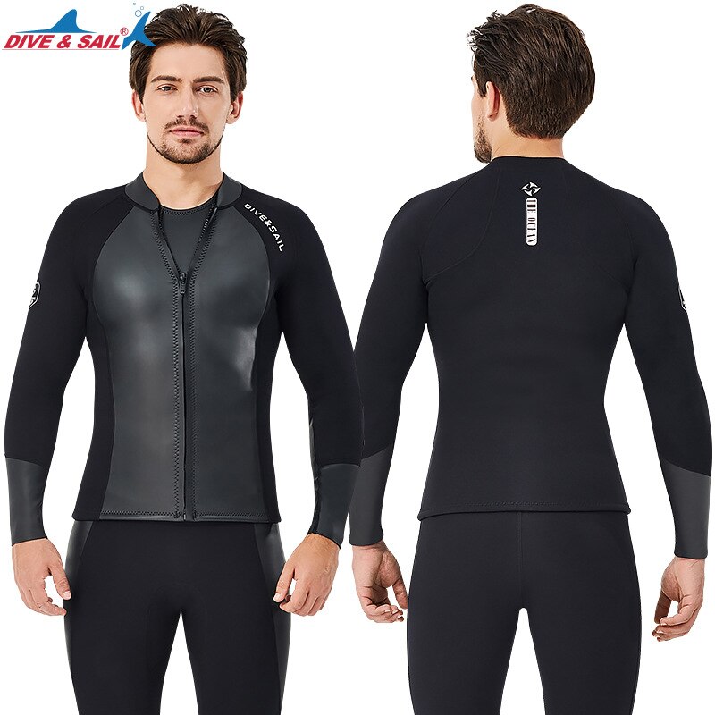 DIVE&amp;SAIL 2MM Leather Neoprene Diving Suit Men&#39;s Split Warm Snorkeling Wetsuit Pants Female Plus Size Cold-proof Surfing Suit