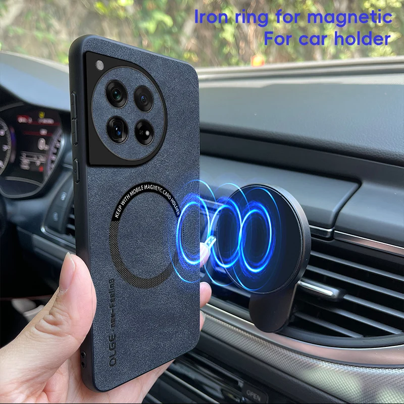 Magnetic Retro Leather Soft Case For OnePlus 12 11 13 OnePlus12 OnePlus11 5G Wireless Charging Phone Case Cover