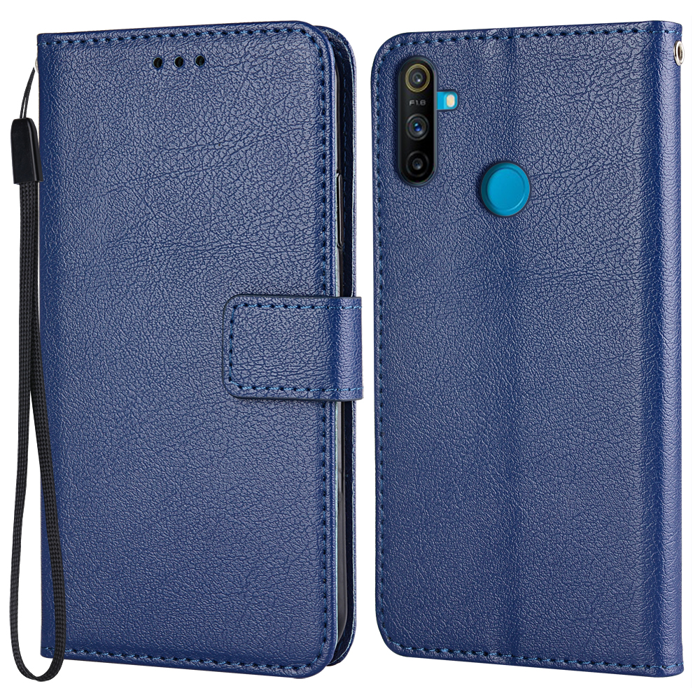 kippen Brieftasche PU Leder fallen Für Realme Narzo 20A RMX2050 Funda Stehen Geschäft Telefon Halfter Streifen Schützen Abdeckung: K-Brieftasche-Blau