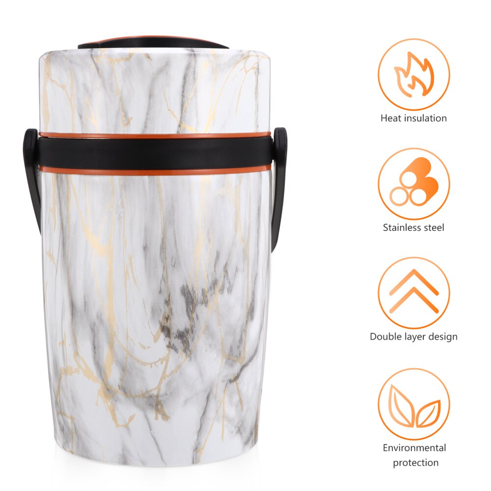 1Pc Thermal Insulation Sealed Lunchbox Stainless Steel Bento Box