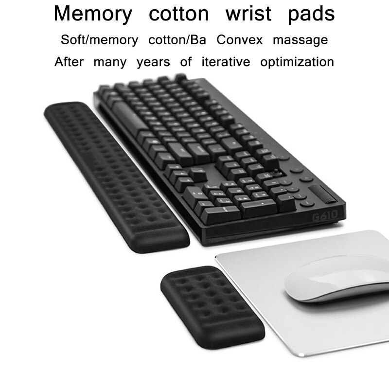 Voor Kantoor Gaming Toetsenborden Toetsenbord Polssteun Ondersteuning Kussen Comfortabele Memory Foam Gewatteerde Ergonomische Pols Kussen
