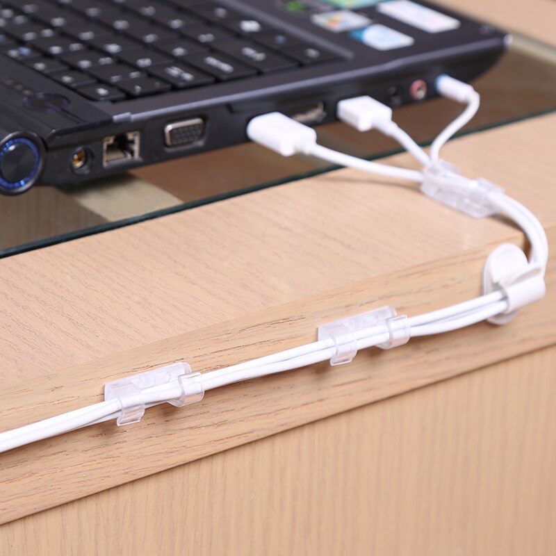 Cable Organizer Nail-Free Data Cable Holder Wall Hook Cable Buckle Storage Seamless Wall-Mounted Multi-Function Cable Holder