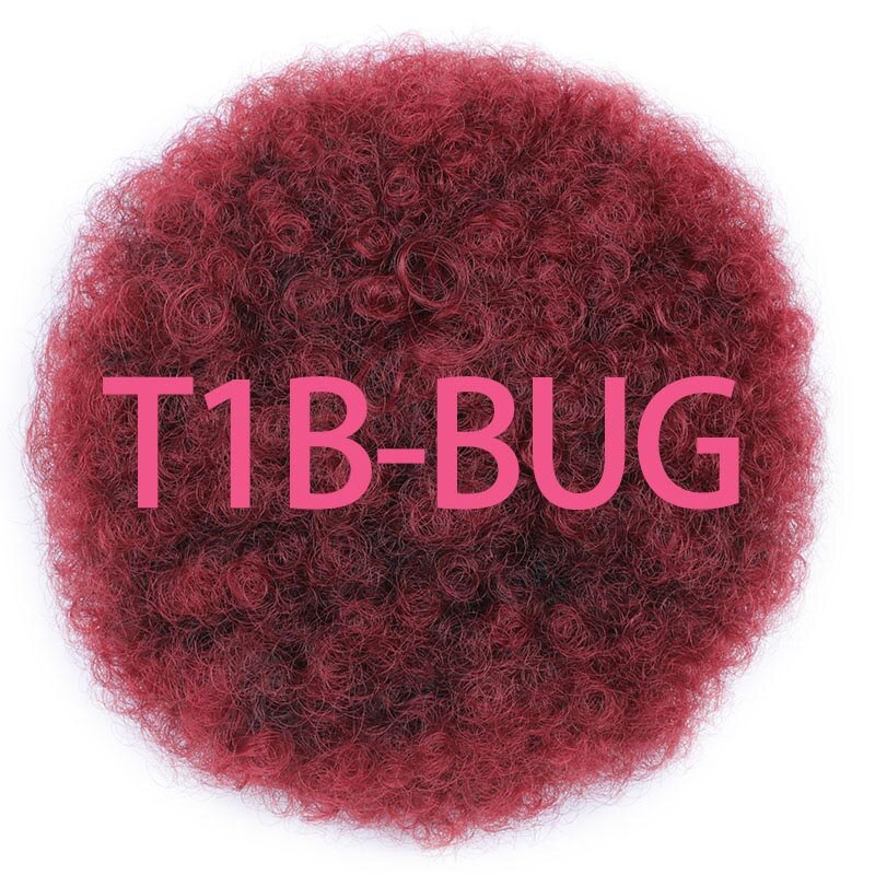 Miss paryk kort krøllet hestehale snoretræk høj puf klip i hårforlængelser syntetisk afrikansk amerikansk afro frisure: #2