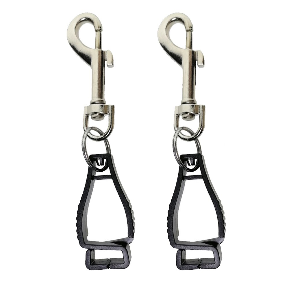 Klettern Camping Kajak Tauchen Golf Angeln Anti-verloren Hut Handschuh Handtuch Snap Clip Halter Für Outdoor Rock: Black 2 piece