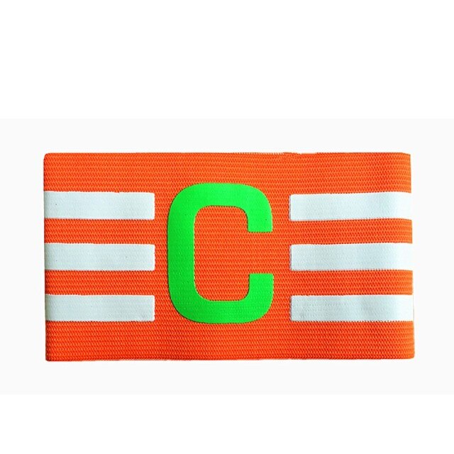 1 pz Captain Armband Soccer Arm Band Leader Match bracciale da calcio professionale Captain Arm Band cinturino da calcio regolabile: Orange