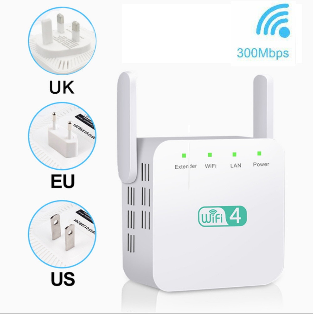 2.4Ghz Dual Band WiFi Extender 300M Internet Range Router Signal Booster WiFi Signal Booster/Wireless Repeater/Amplifier