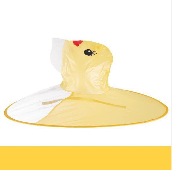 Chubasquero para niños, capa de pato amarillo, platillo volador, Poncho EVA, niño, niña, jardín de infantes, chubasquero rojo neto para bebé: YELLOW / S