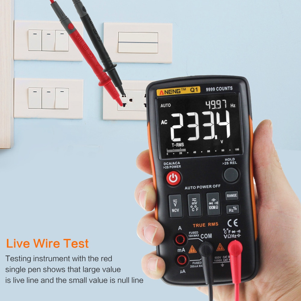 Q1 digital multimeter transistor tester 9999 tælle... – Vicedeal