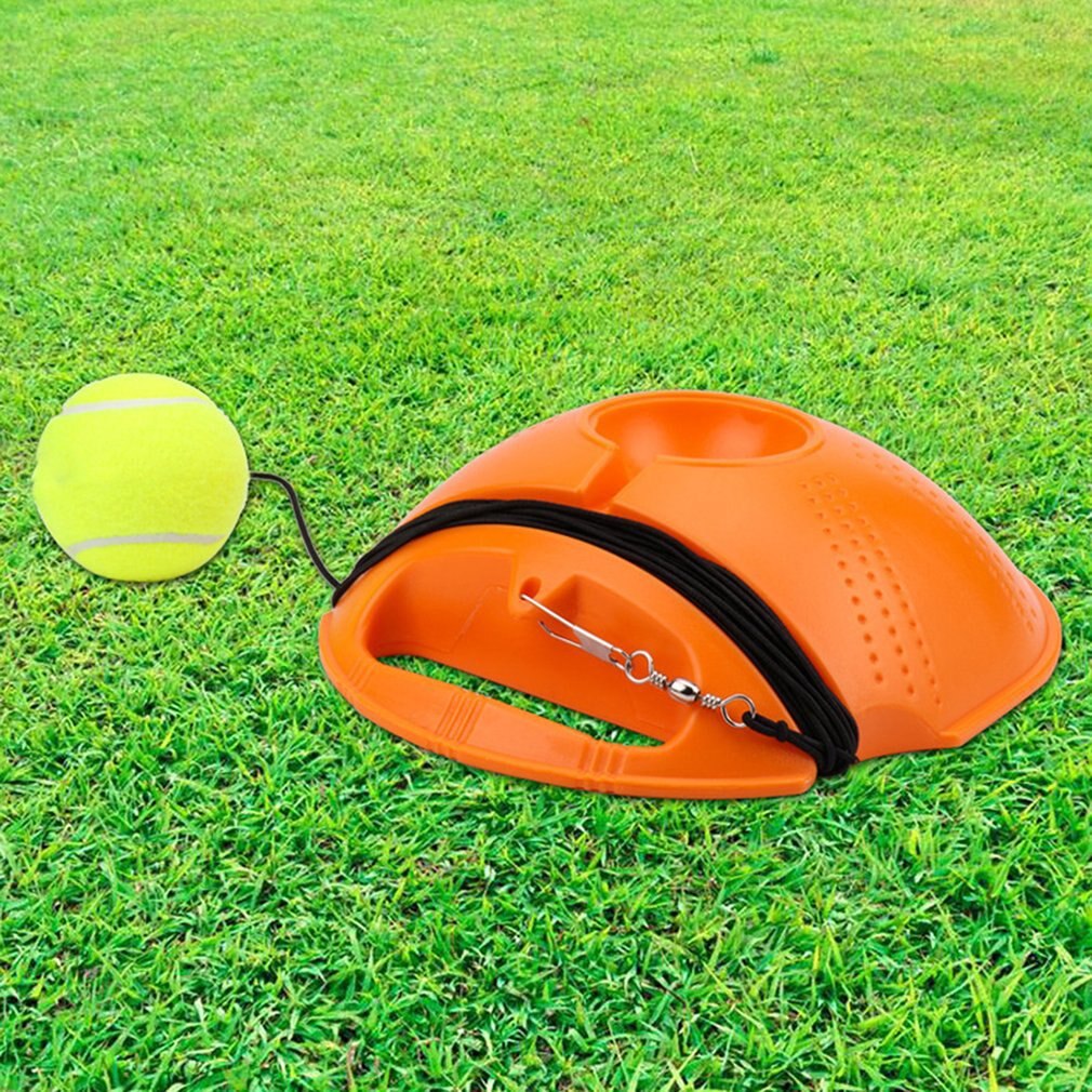 Herramienta de entrenamiento de tenis de alta resistencia con cuerda elástica, práctica de pelota, dispositivo de entrenamiento de tenis de rebote de autoservicio