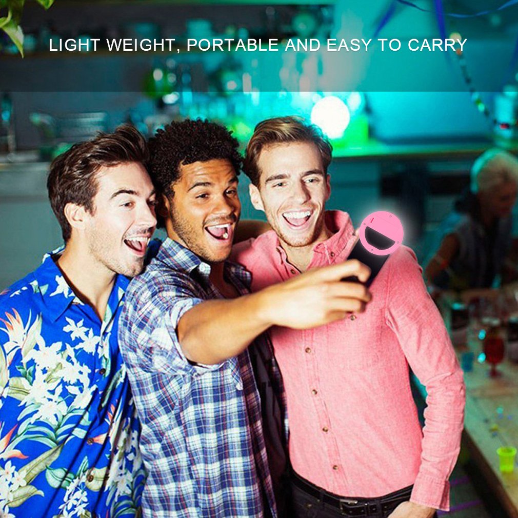 Lampe de poche LED à Clip pour téléphone Portable, Flash automatique pour Smartphone rond, lampe de poche pour Selfie, Mini lampe de poche pour appareil photo