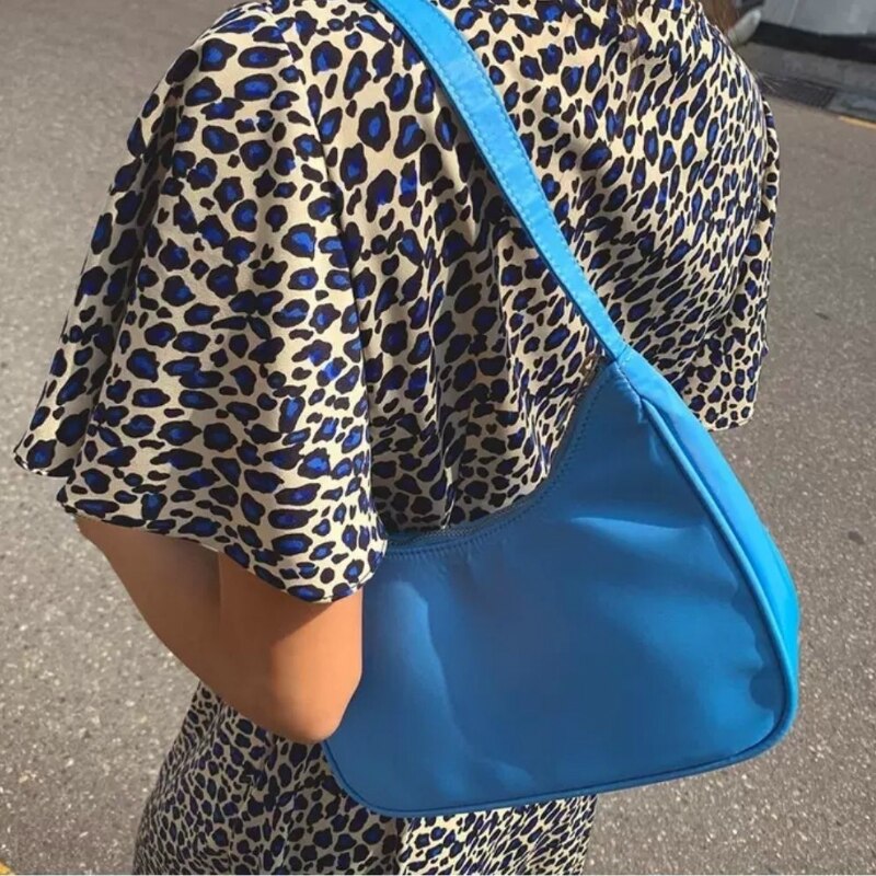 Grote Capaciteit Mode Dames Oksel Schoudertas Casual Nylon Hobos Vrouwen Handtassen Effen Kleur Eenvoudige Vrouwelijke Clutch Portemonnee