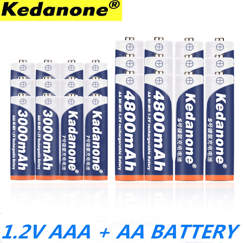 1.2 V 4800 Mah Ni Mh Aa Oplaadbare Batterijen + Aaa Batterij 3000 Mah Rechageable Batterij Ni-Mh 1.2 V Aaa Batterij