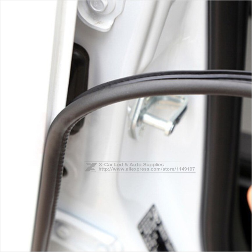 2Pcs/Lot Car Sound Insulation Rubber Sealing Strip For B Pillar Noise Windproof Door Rubber Seal Strip Car Styling With 3M Glue