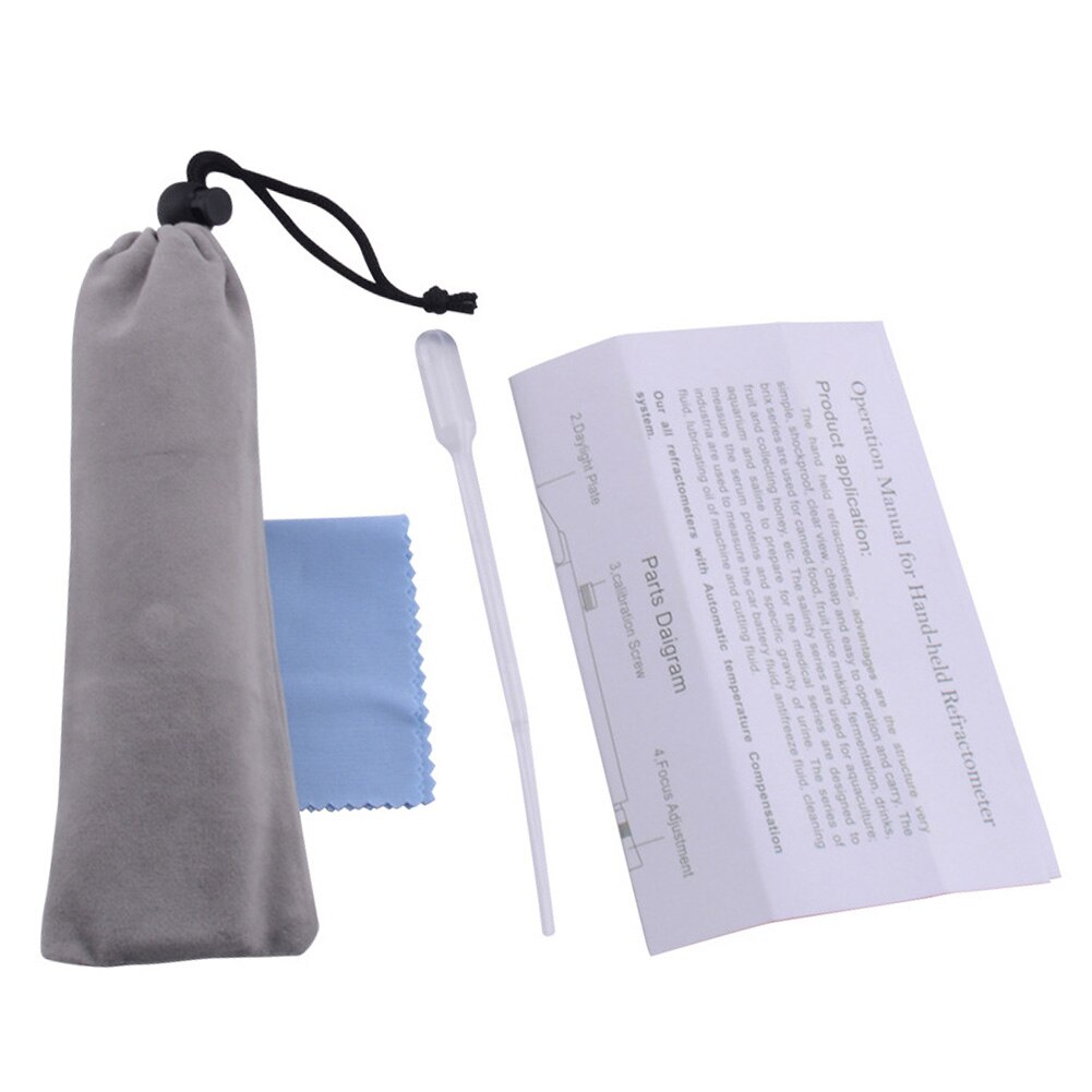 Hydrometer With ATC Beer Testing Measuring Tool Portable Refractometer Alcohol Fruit Sugar Wine 0-32% Brix Dual Scale