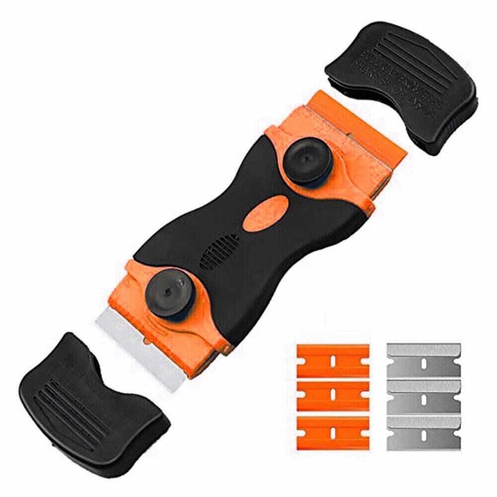 Plastic Scraper Handle Ceramic Razor Scraper Glass Oven Window Tinting Tool Small Blade Glue Remover: C