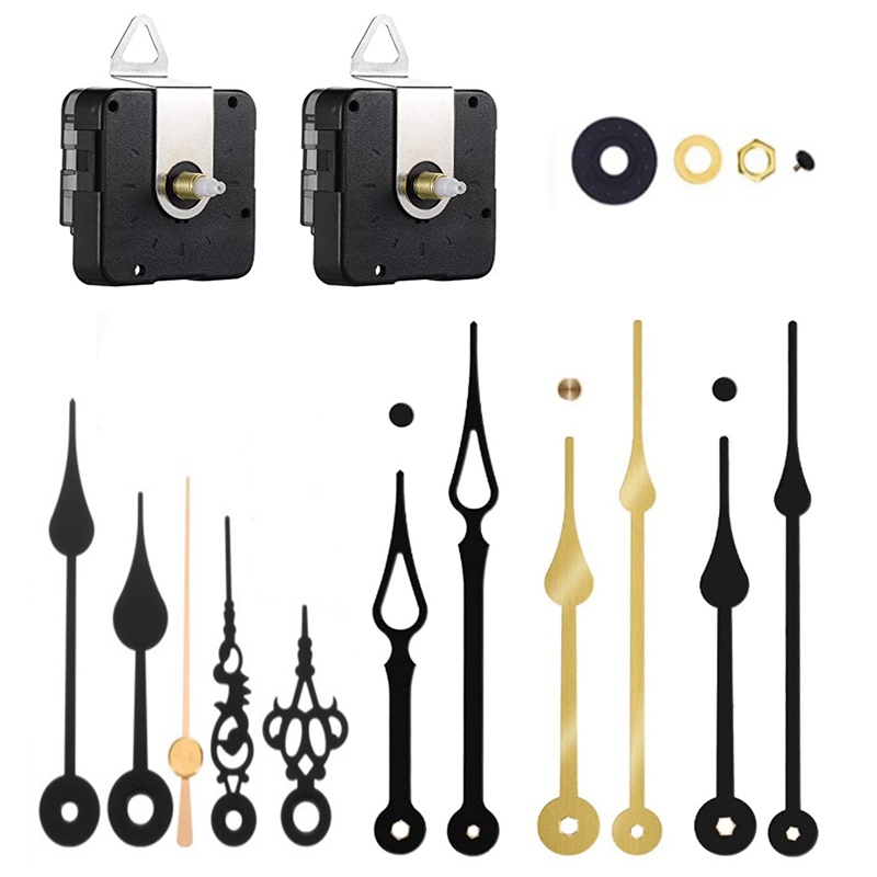 13MM Clock Movement Mechanism Silent Quartz Clock with 5 Pairs of Hands DIY Clock Repair Parts Replacement