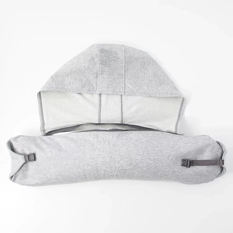 U-shaped Pillow Neck Pillow with Cap Blackout Plane Travel Lunch Break NAP Pillow Travel Mask Hooded Cervical Pillow AT127: yanhui