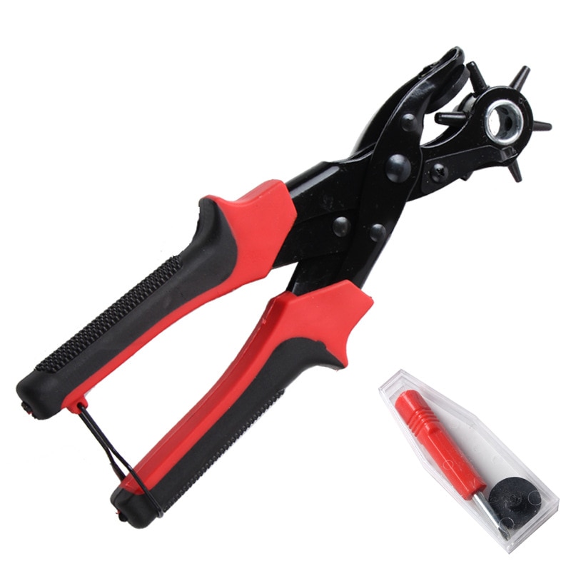 Outil de perforateur de trou de ceinture de ménage pour la maroquinerie en cuir ronde oblongue ovale trous fabricant poinçonneuse pince à main 6-en-1