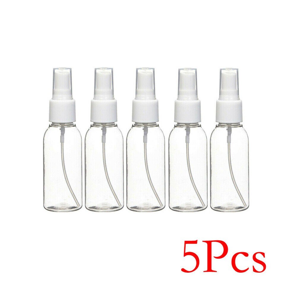 Pump 1/5pcs Refillable Atomiser Transparent Travel 50ml Clear Cosmetic