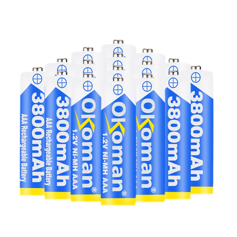 Nieuw AAA Batterij 3800mah 1.2v Ni-Mh AAA oplaadbare batterij voor Afstandsbediening Speelgoed licht Batery