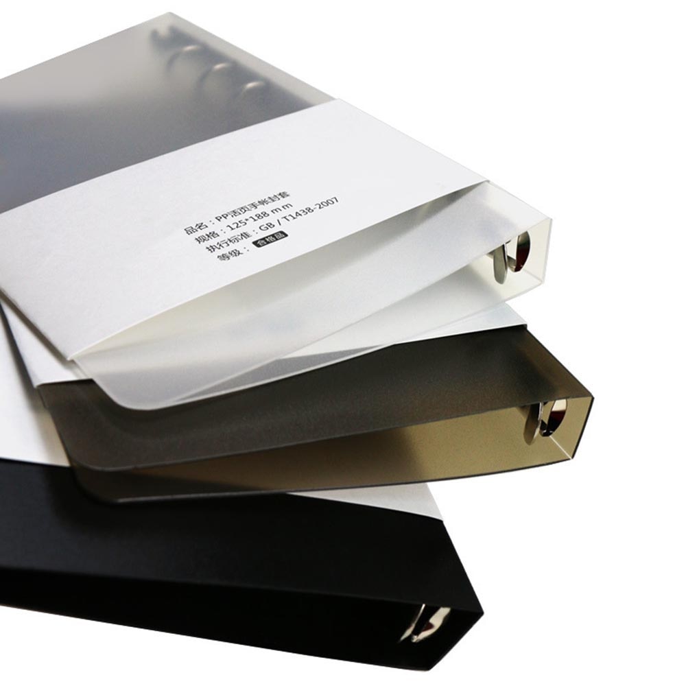 A5 A6 PP 6 Holes Transparent Color Plastic Notebook Cover Case Loose Leaf Ring Binder Inner Pages Diary Planner Cover