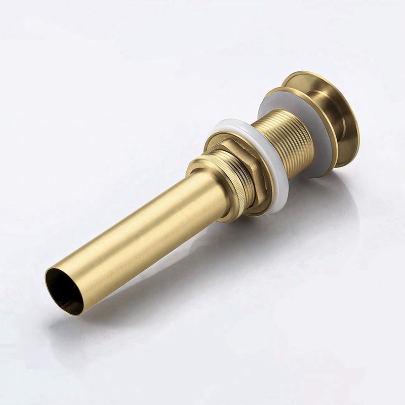 Sink Drain Without Overflow Bathroom Popup Drain Assembly Stopper Vessel Sink Brushed Brass