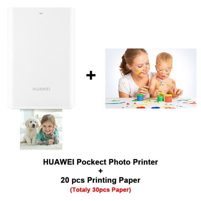 Imprimante Photo de poche originale Huawei imprimante Photo Portable HUAWEI Zink imprimante AR 300dpi Bluetooth 4.1 Support bricolage 500mAh promo code “ WINTERSALE45" 45-5€, "10FRSALE" 100-10€, " 15WINTERSALE",150-15