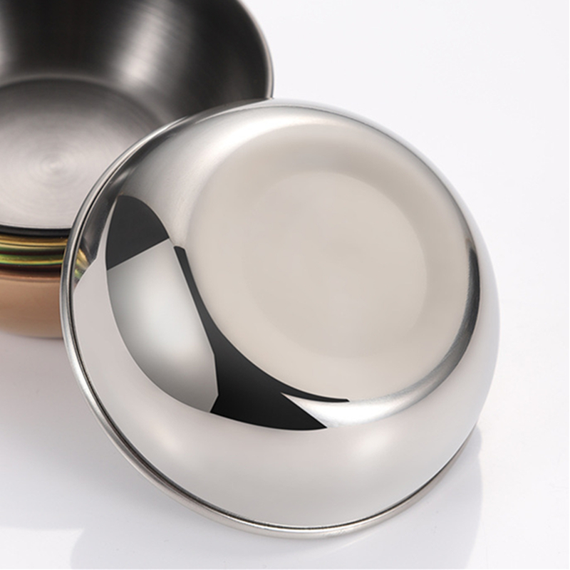 4pcs Golden Sauce Dish Appetizer Serving Tray Stainless Steel Sauce Dishes Spice Plates Kitchen Supplies Plates Spice Dish Plate