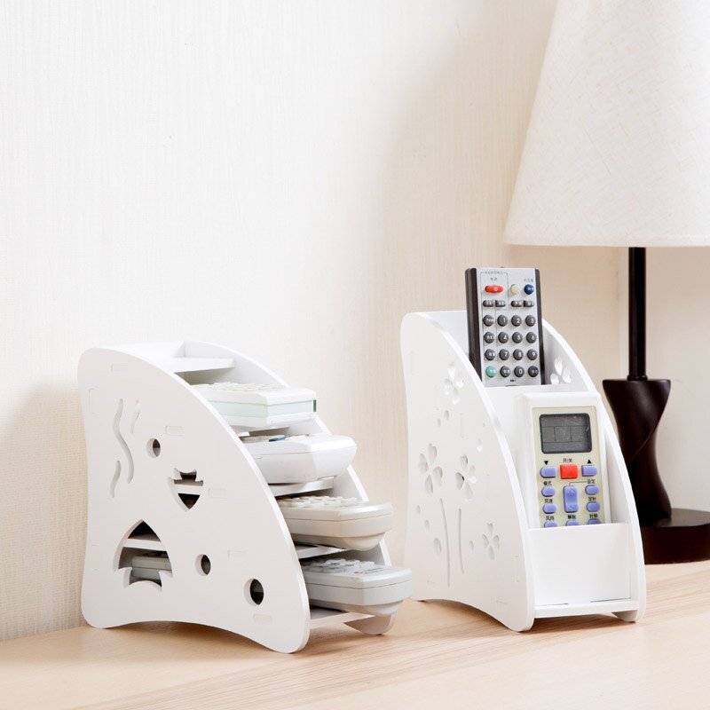 Porte-télécommande en plastique , boîtier de rangement en bois pour TV, climatiseur, articles divers pour la maison et le bureau