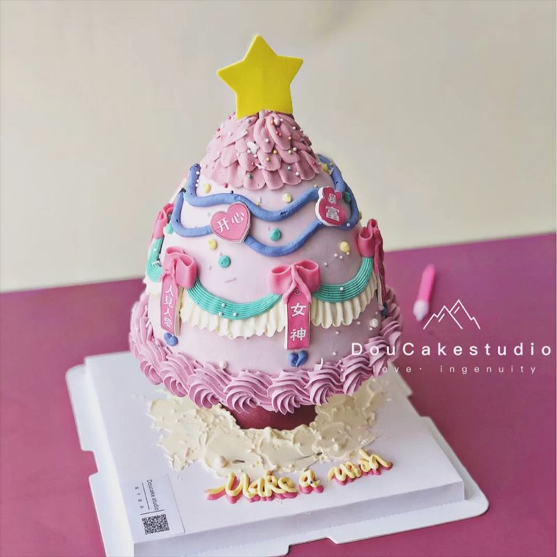 Diy online berømthed ønsker kage bunke holder lille rød bog juletræ kage base kage bunke pakning