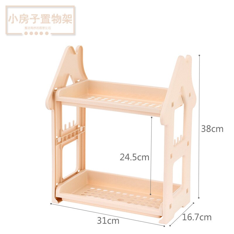 Shampoo Holder For Shower Organization Bathroom Shelves Storage Rack Over The Toilet Cabinet Bathroom Accessories Organizer: Khaki 2