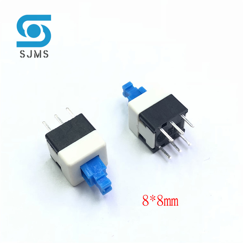 Interruptor de botón táctil autoblocante, 5,8x5,8 MM, 7x7MM, 8x8MM, 8,5x8,5 MM, microinterruptor de reinicio, tapa táctil A04, 10 unidades