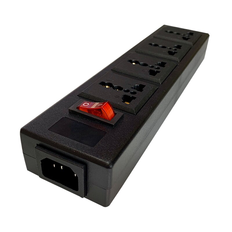 universell 4- -biter stikkontakt  c14 -kontakt med bryter oss au uk italia sør-afrika india pdu-kontakt med  c13 strømkabler 1.5m