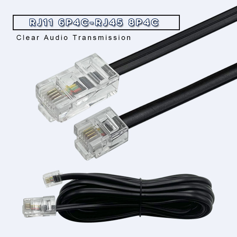 COMNEN RJ9 -RJ9/RJ11-RJ45 Telefon-Datenkabel 4P4C 6P4C 8P4C Stecker auf Stecker Modulares Datenkabel Handset Sprachverlängerungsdatenkabel