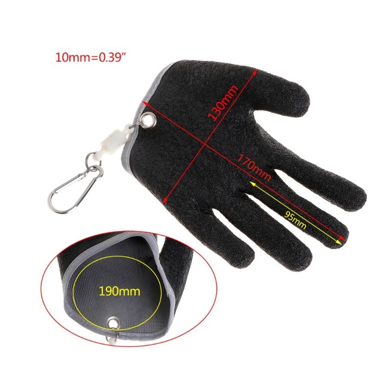 Fishing Gloves Non Slip Latex Glove With Magnet Release Fish Grab Anti Skid Capture Safety Portable Outdoor Fishing